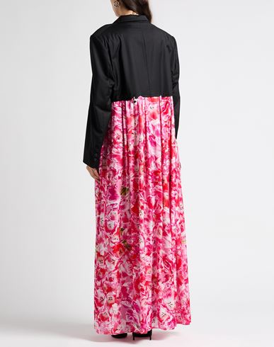 Woman Maxi dress Black Size M Polyester, Virgin Wool, Elastane, Silk, Viscose