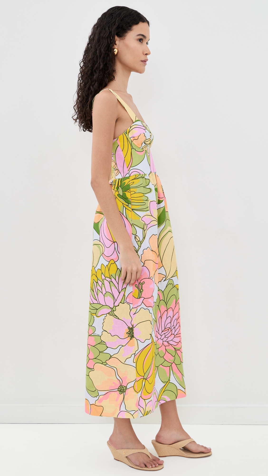 Light Blue Spring Affair Maxi Dress Orange