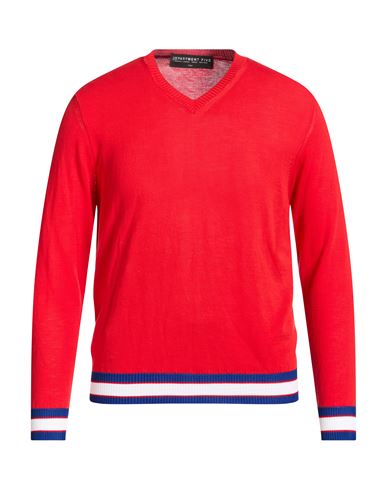 Man Sweater Red Size M Cotton