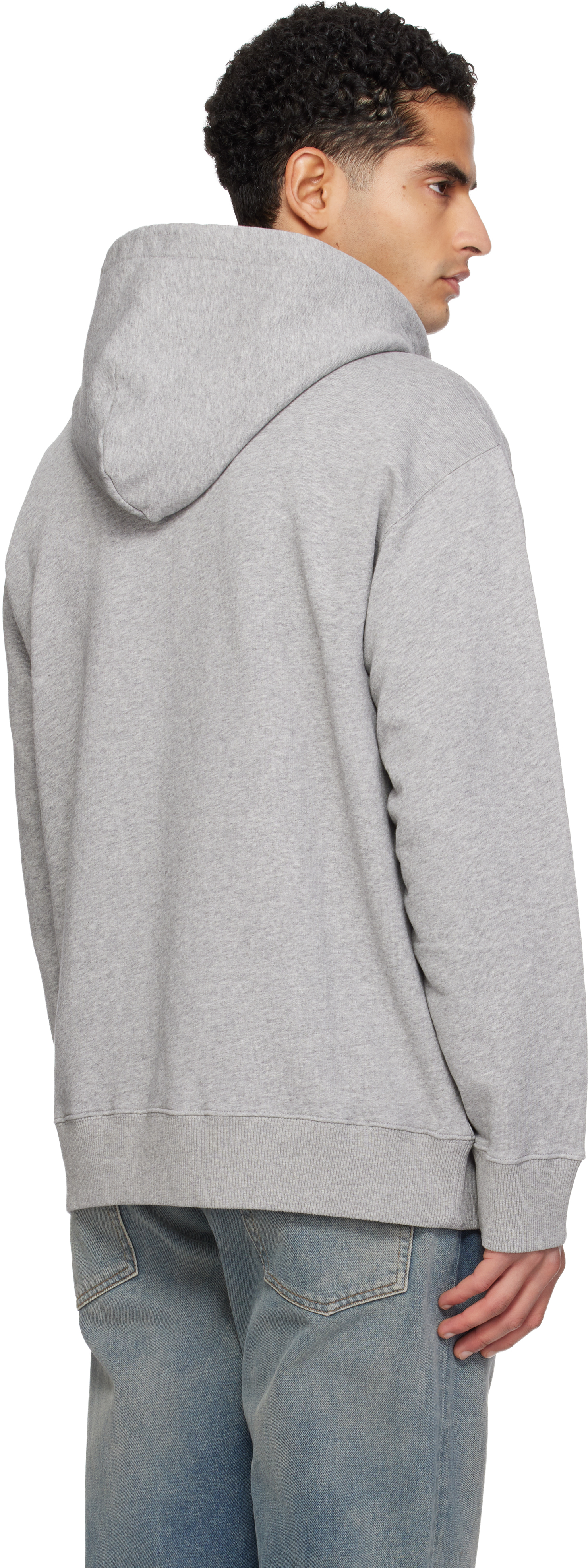 Gray Logo Patch Hoodie
