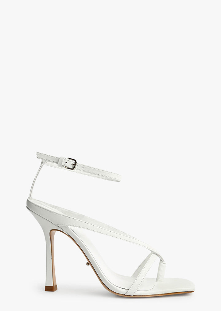Faythe White Kid Heels