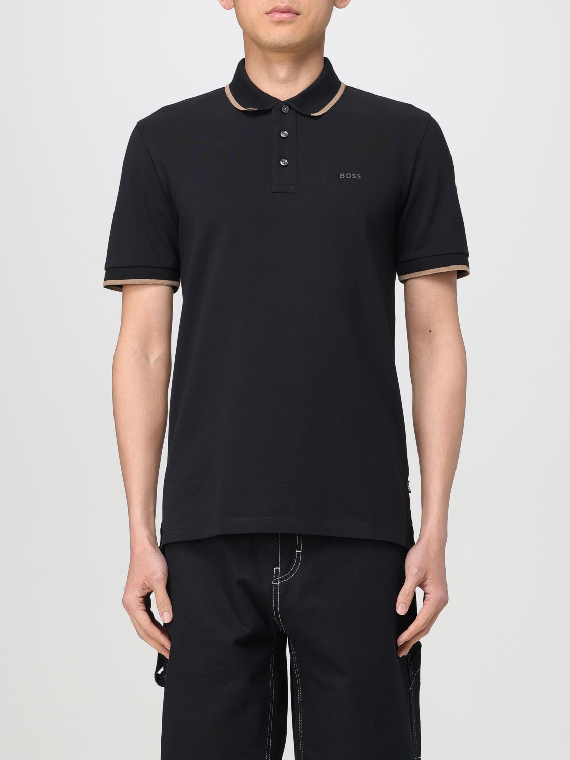 Polo Shirt Men color Black