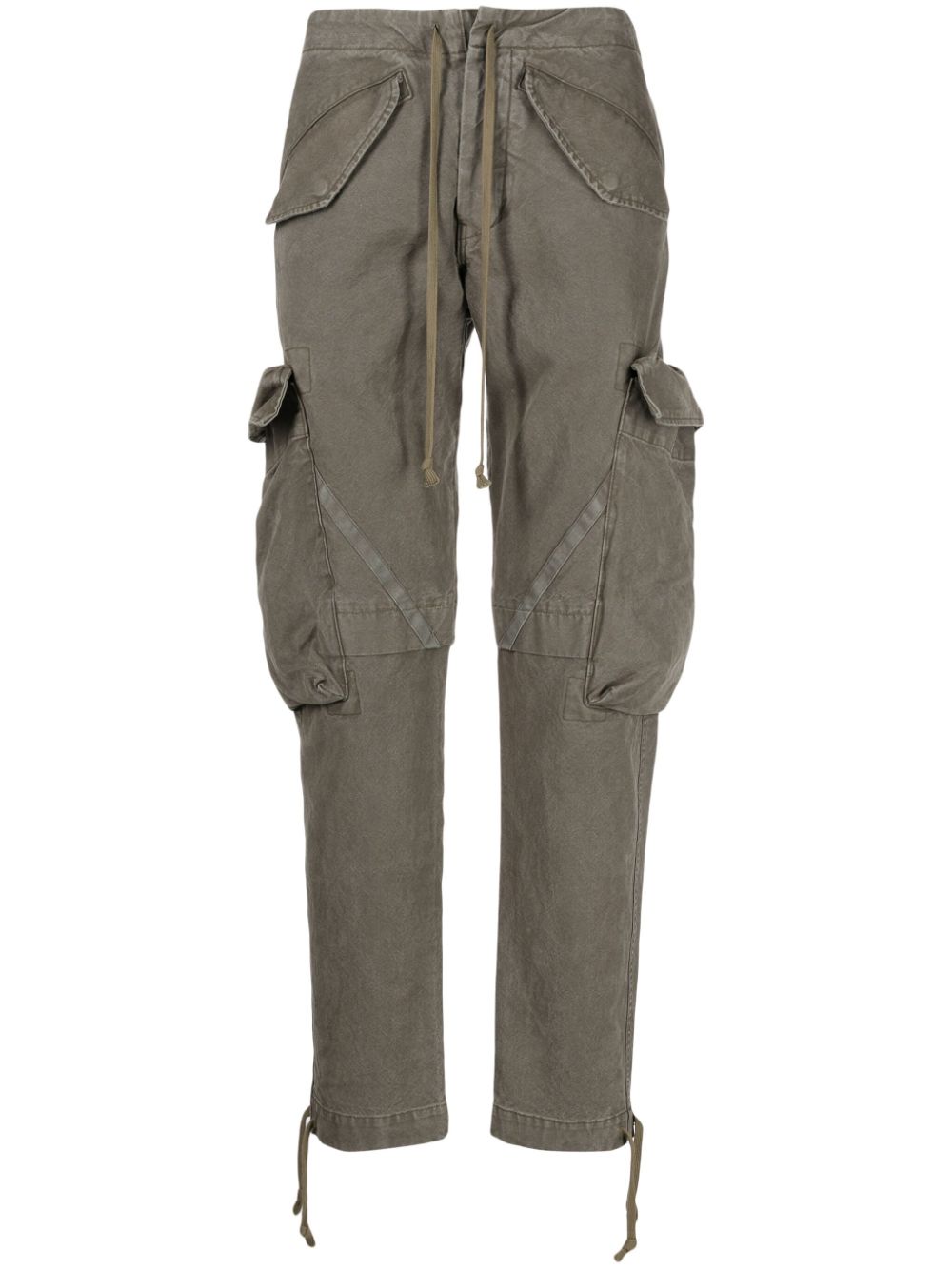 Tapered cotton cargo trousers - Green