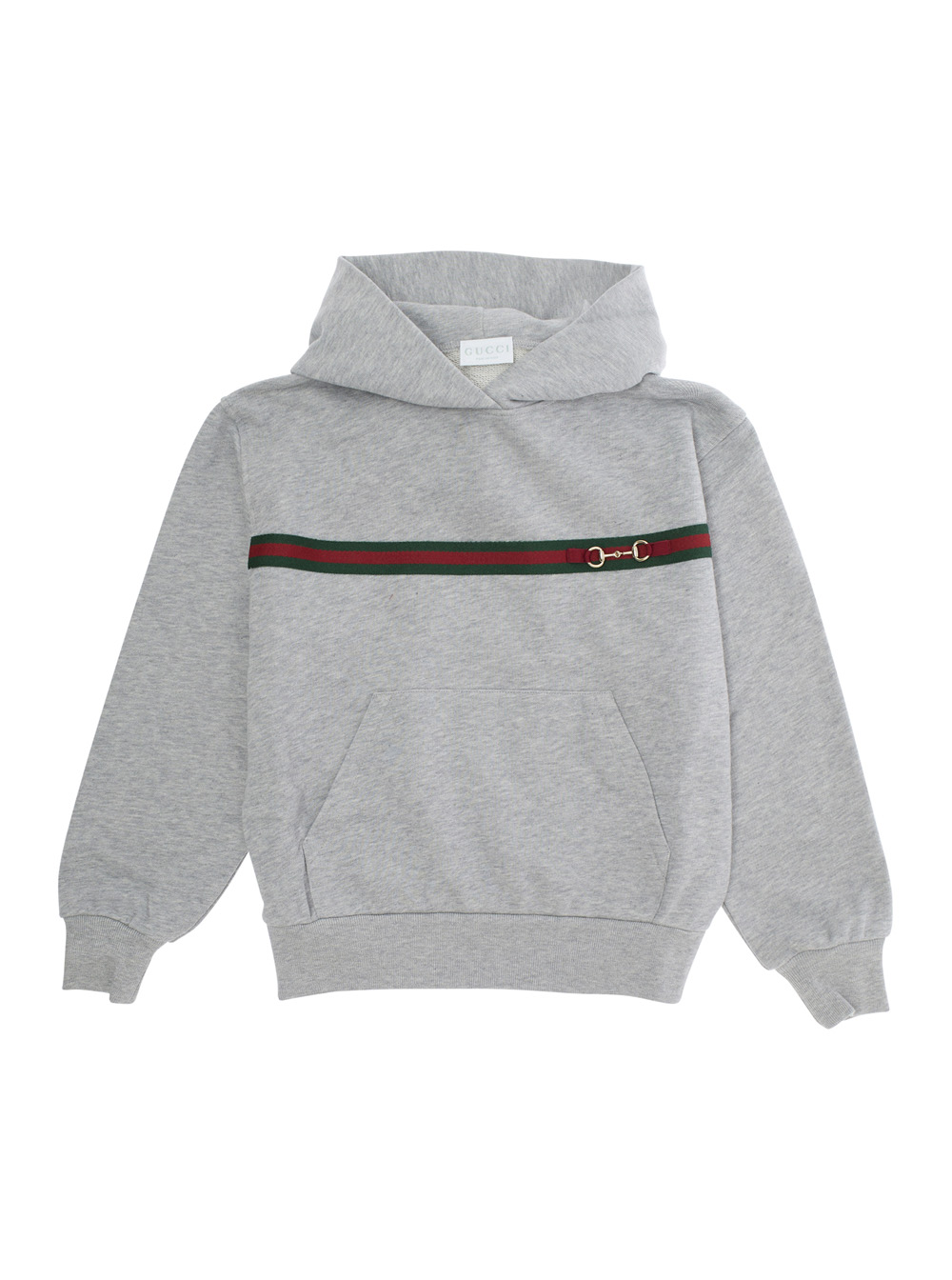 Grey Sweatshirt with Web Detail on the Front in Cotton Boy Fabric Sweatshirts - Kids