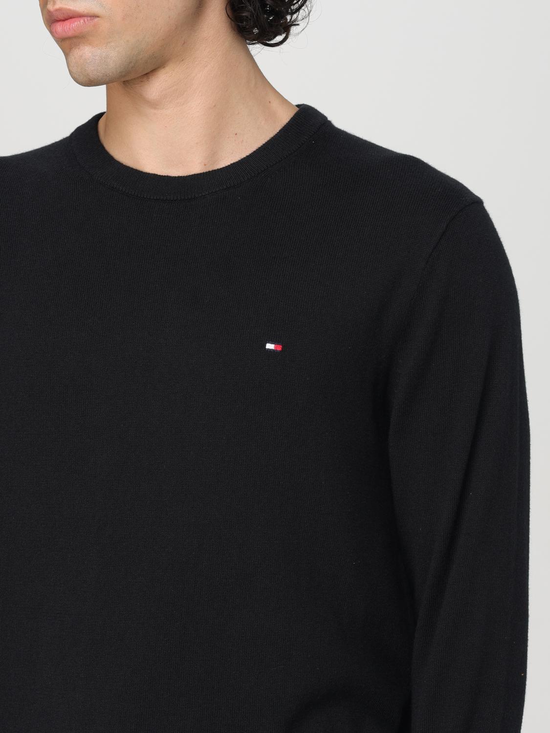 Black Crew-neck Sweater With Mini Logo