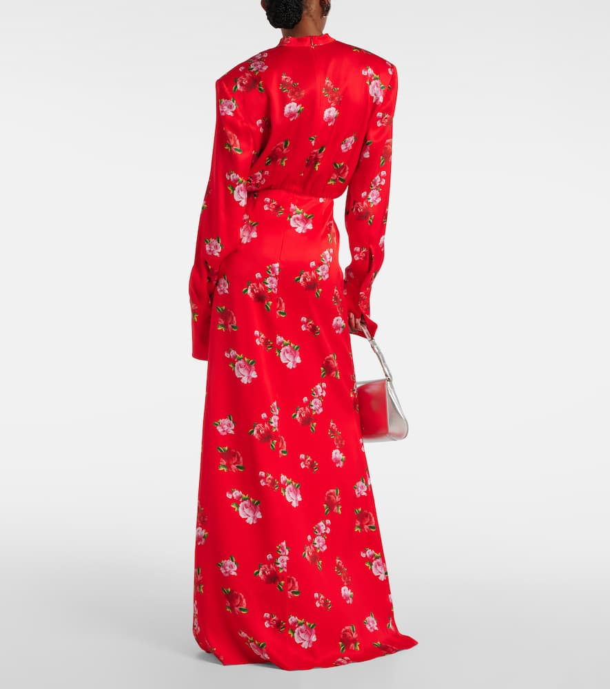 Floral silk gown