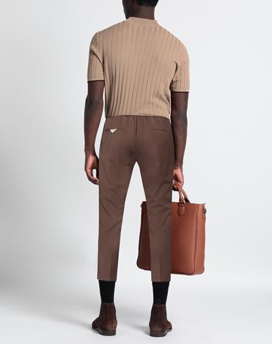 Man Pants Chocolate brown Size 30 Polyester, Wool, Elastane