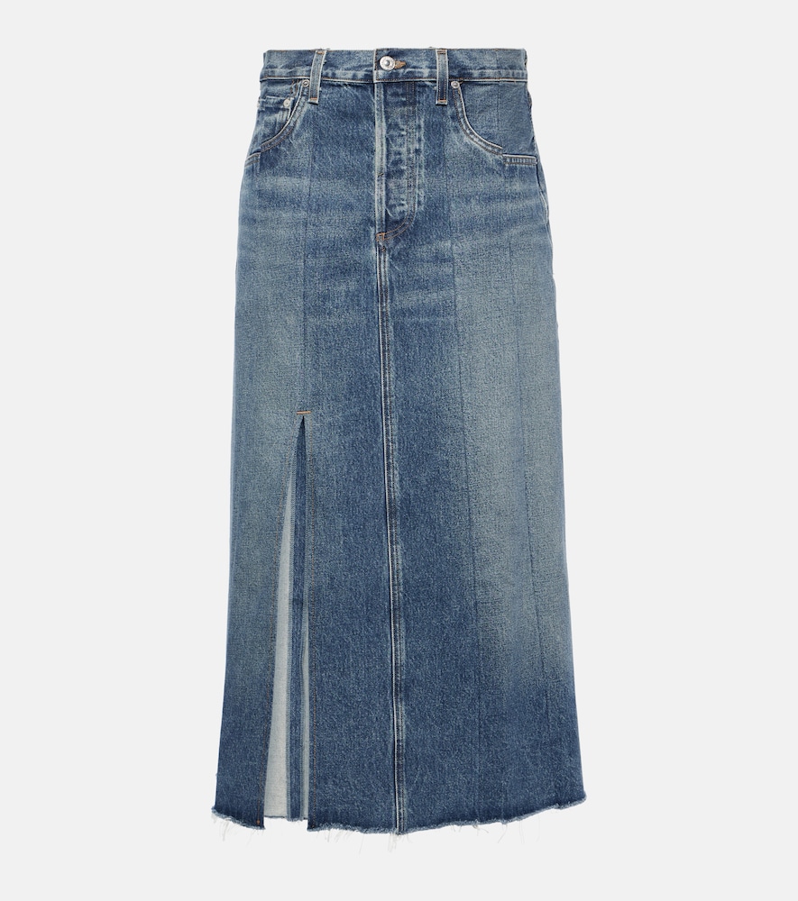 Raian denim midi skirt