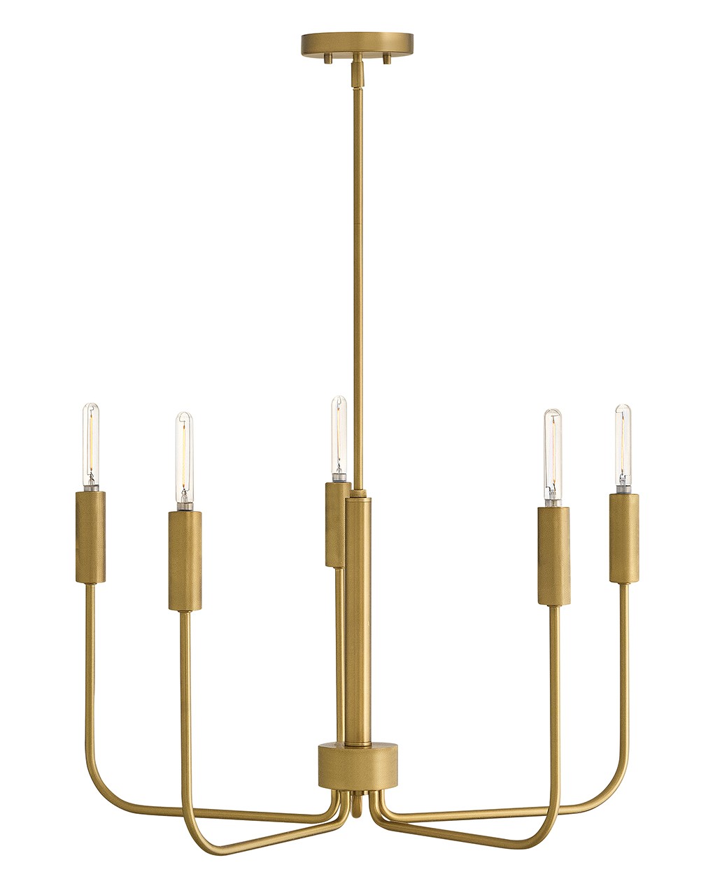 Lacquered Brass LED Chandelier from the Austen Collection