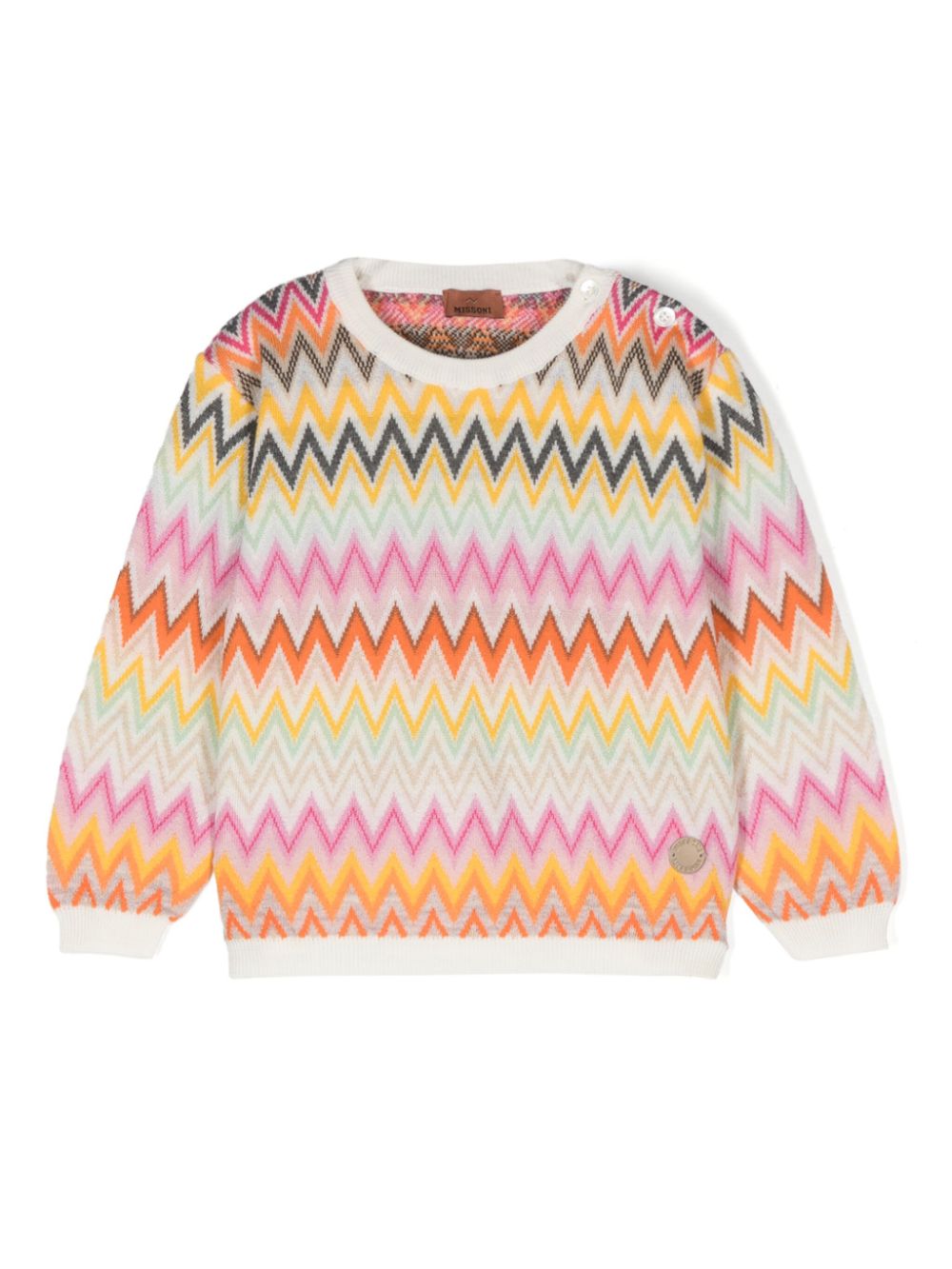 Zigzag jacquard sweater - Neutrals