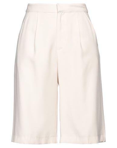 Woman Shorts & Bermuda Shorts Beige Size M Viscose, Polyester