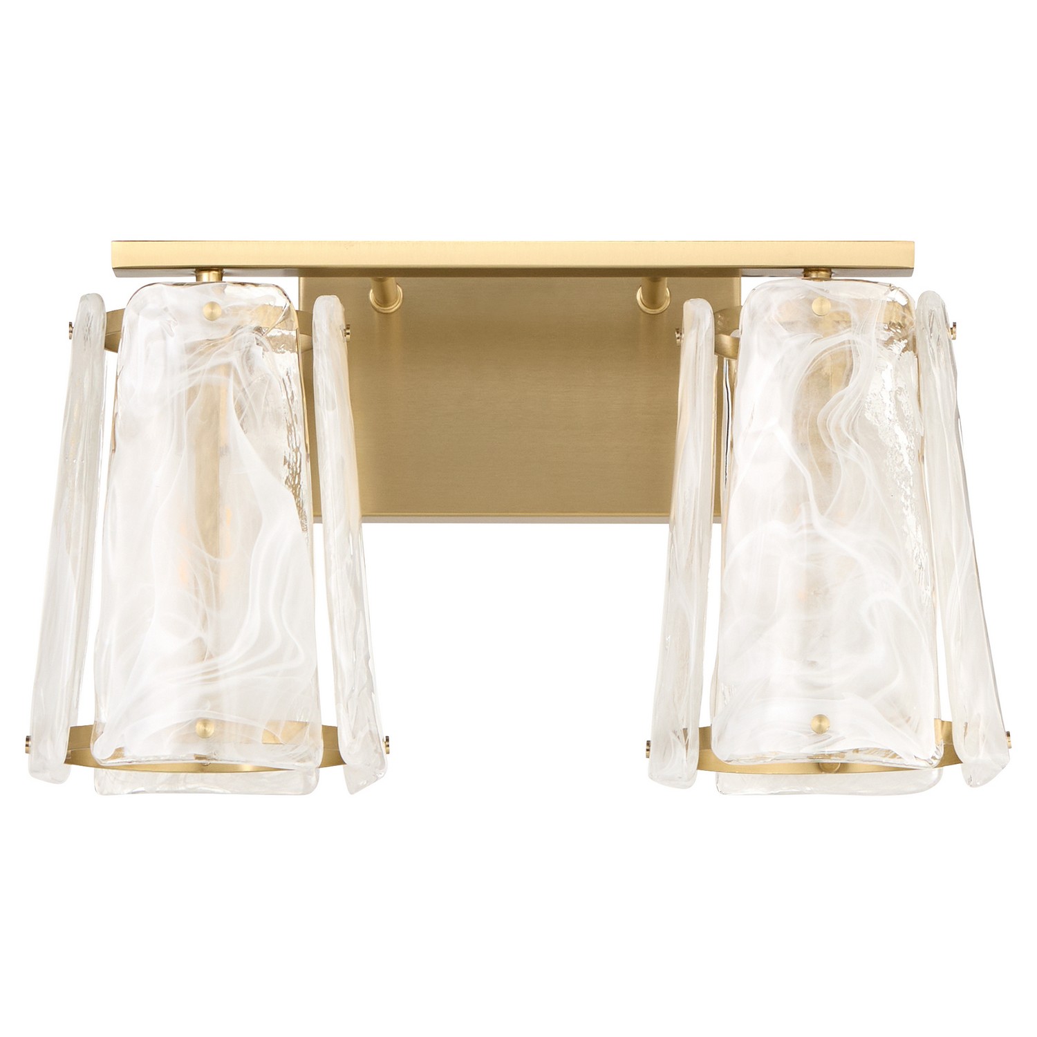 Aged Brass Two Light Vanity from the Prestige Collection