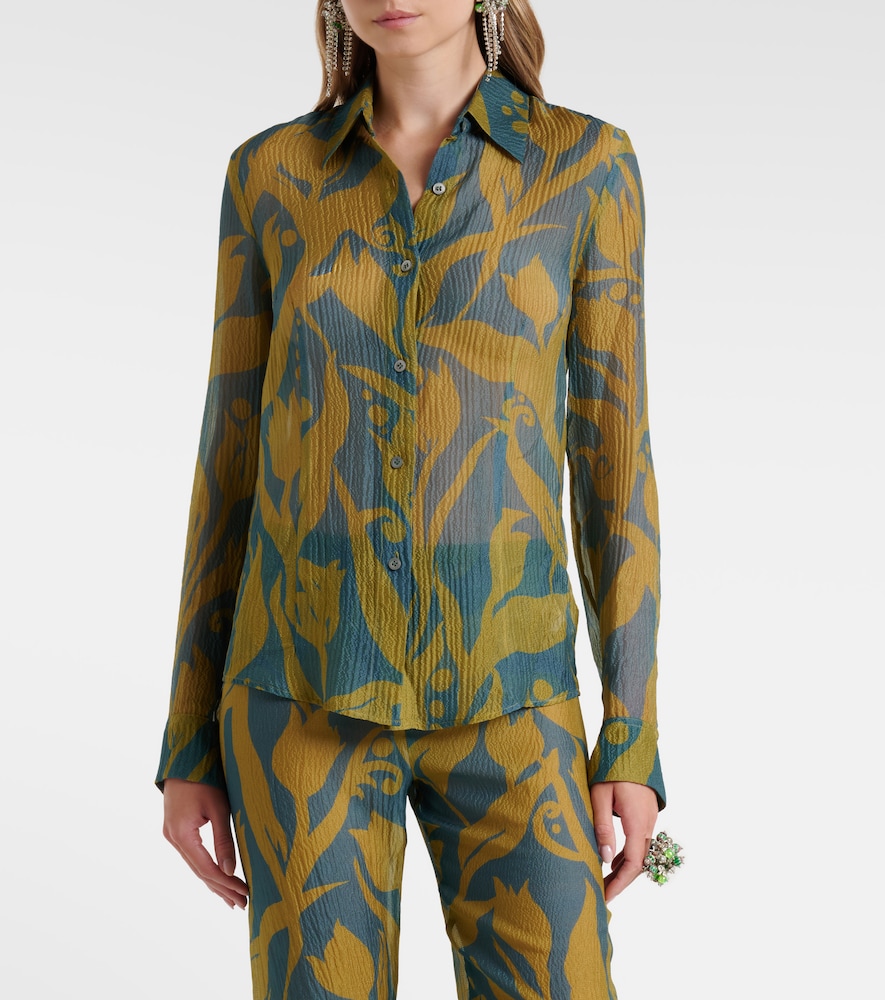 Printed silk shirt