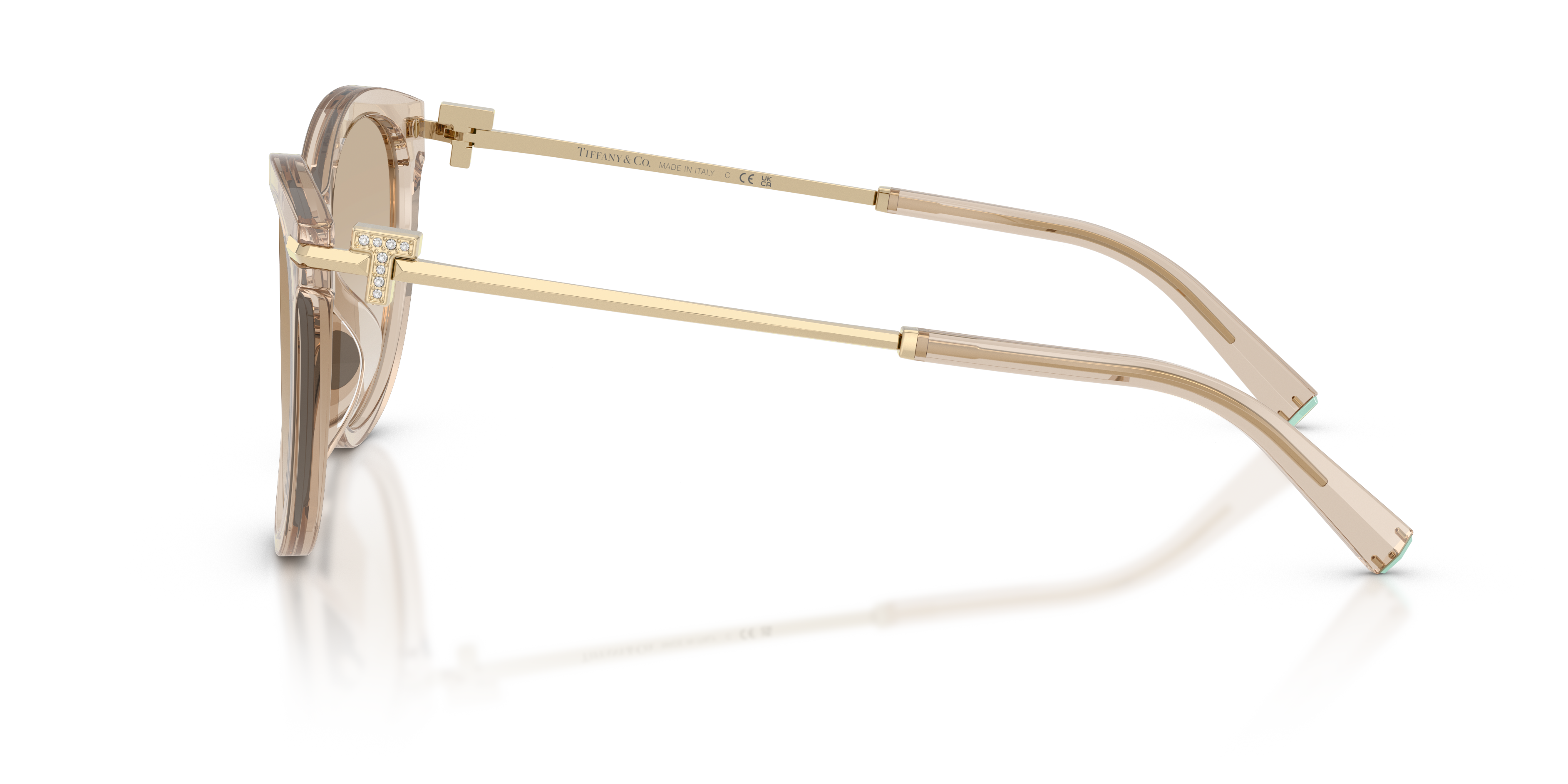 Tiffany Donna Tiffany TF4258BU 844511 Occhiali da sole Acetato Marrone Grigio Pantos Normale Sfumato