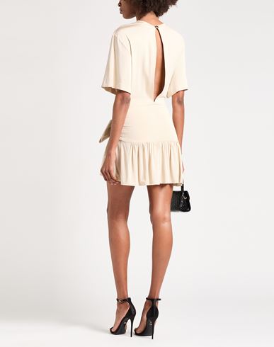 Woman Mini dress Beige Size 6 Viscose, Elastane