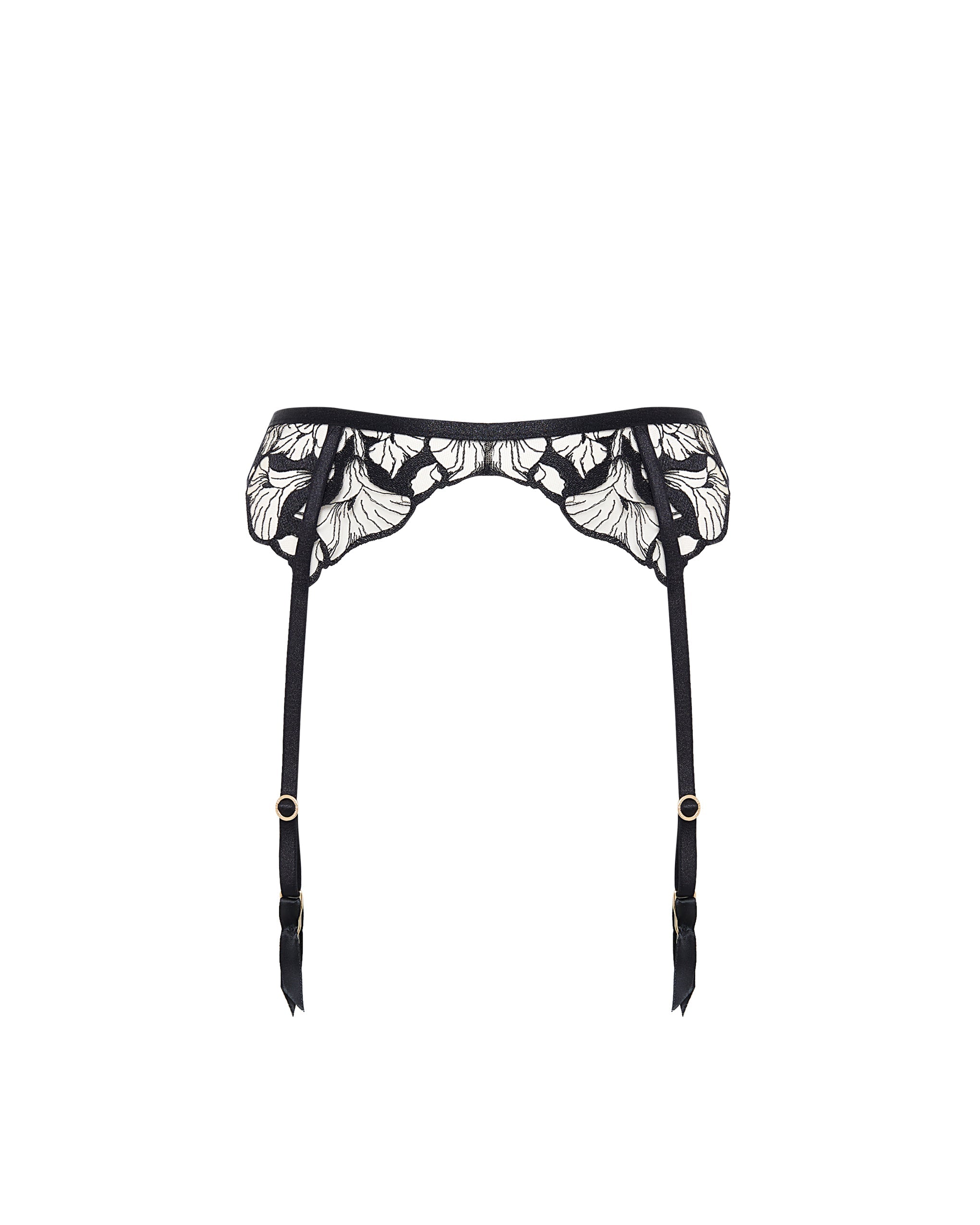 Bluebella Kalmia Garter Belt Black/Sheer