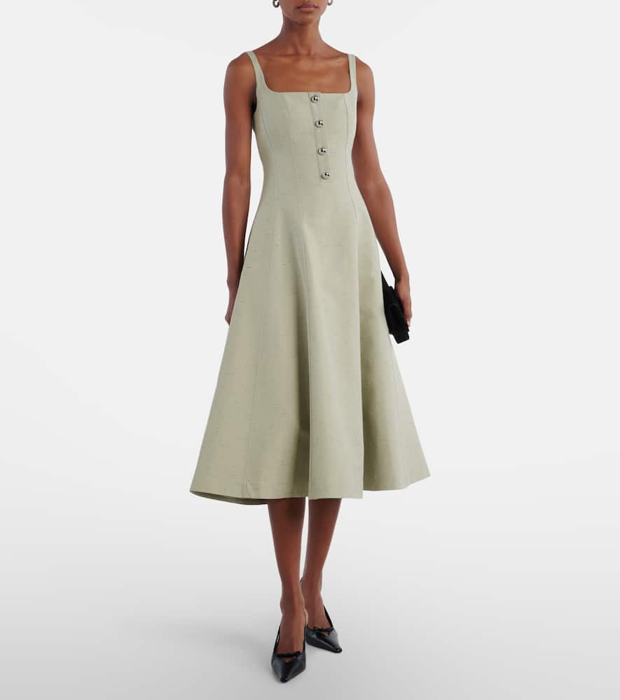 Orrie cotton-blend midi dress