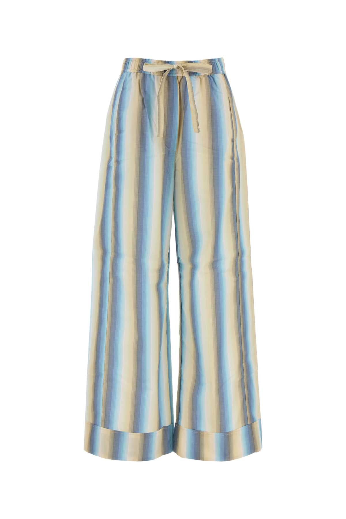 Striped Cotton Trousers — Multicolor