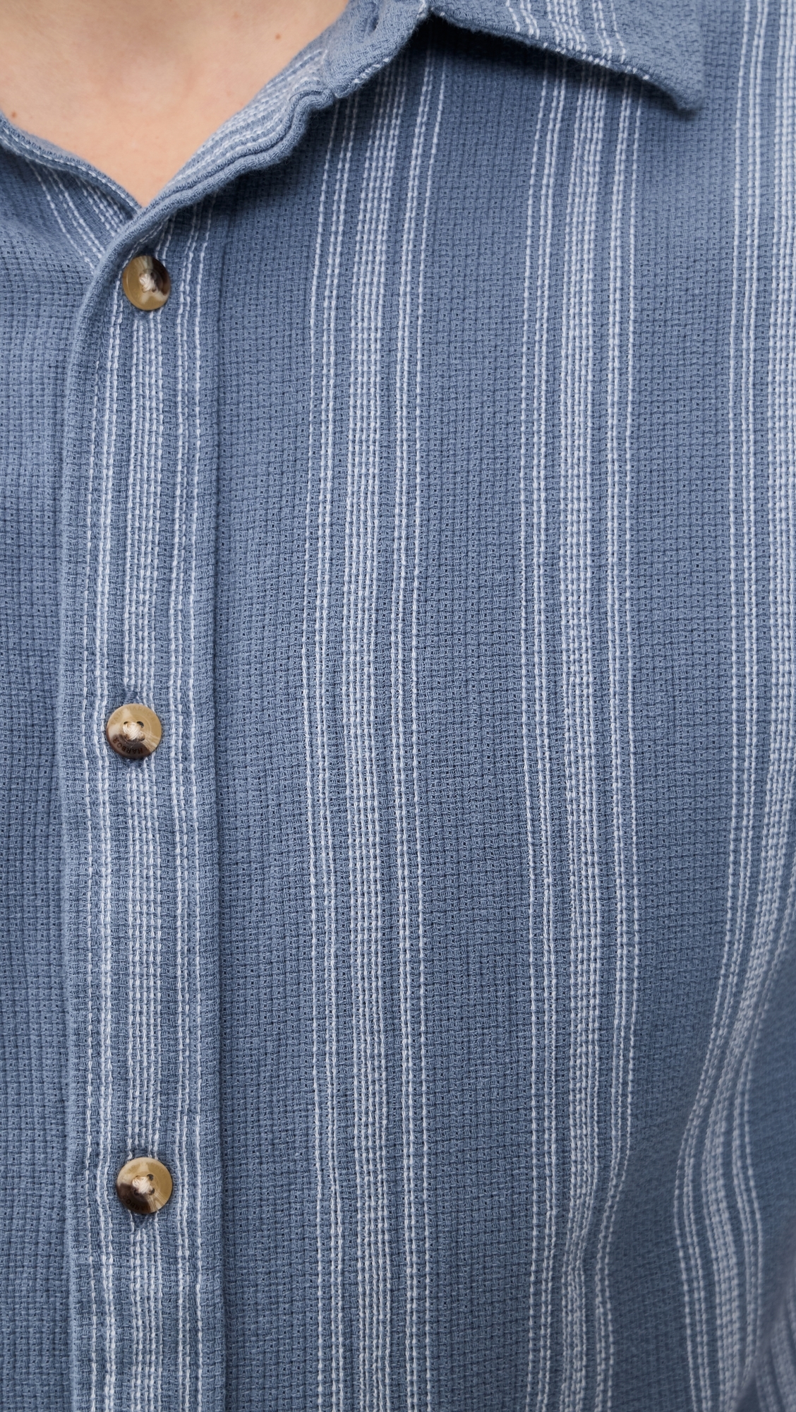 Oasis Textured Shirt Maritime Stripe