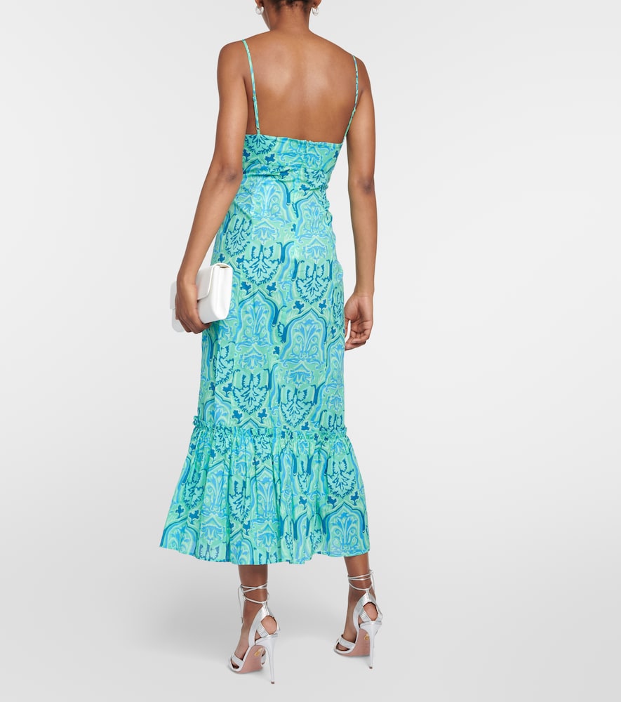 Rixo Sorcha printed cotton midi dress