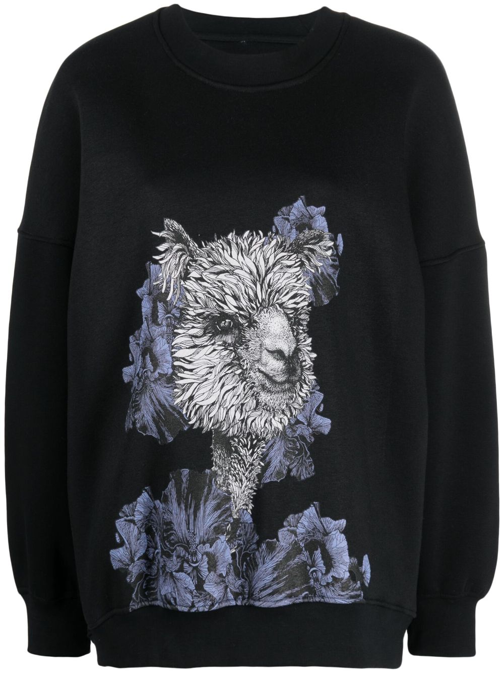 Graphic-print jumper - Black