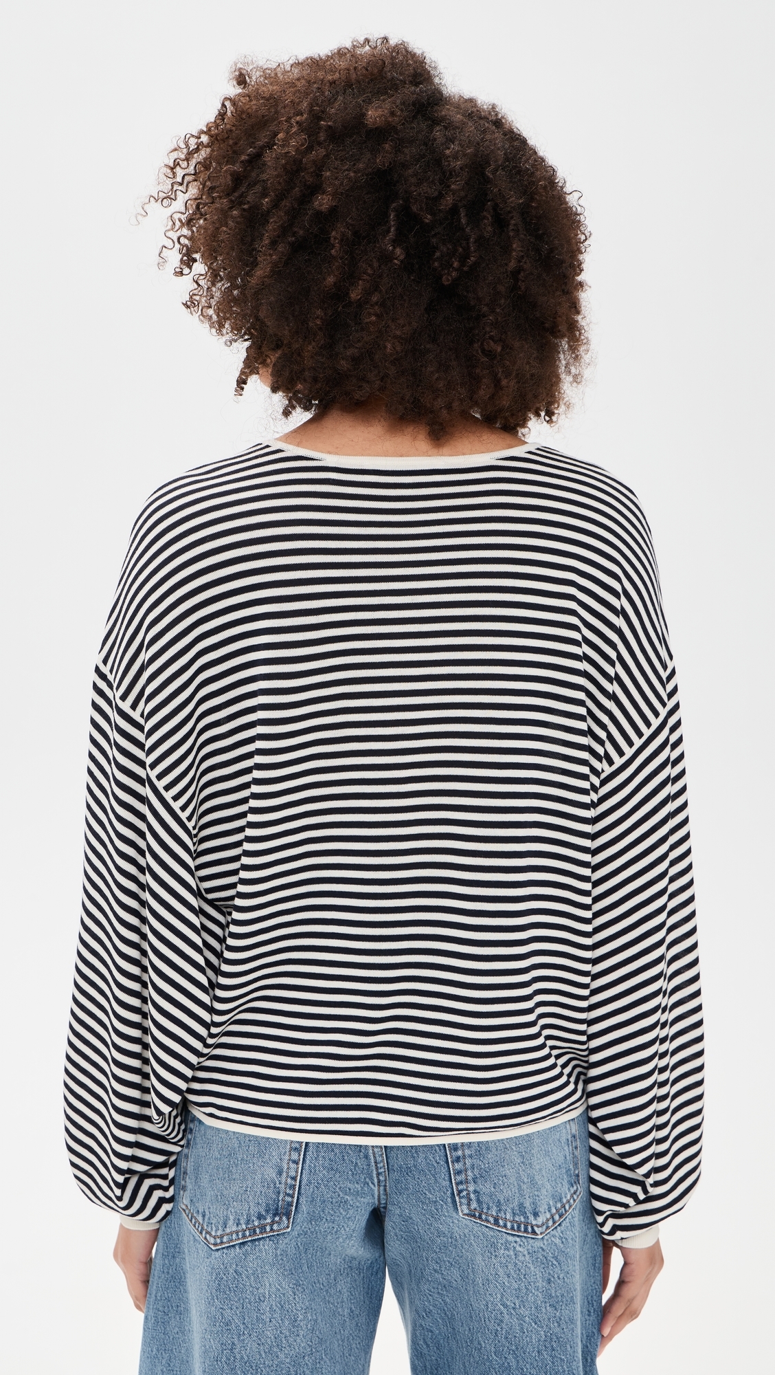 The Stripe Slouchy Sweater Cream Multi