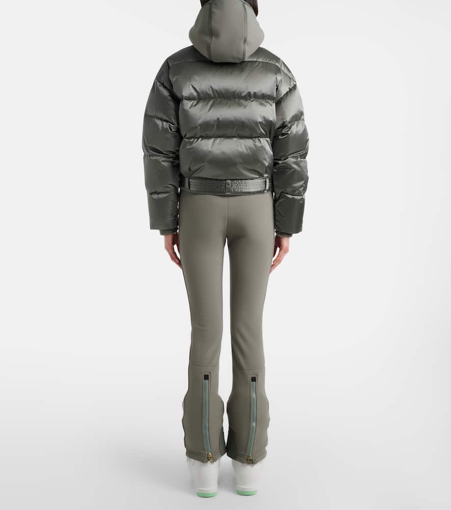 Cropped down ski jacket