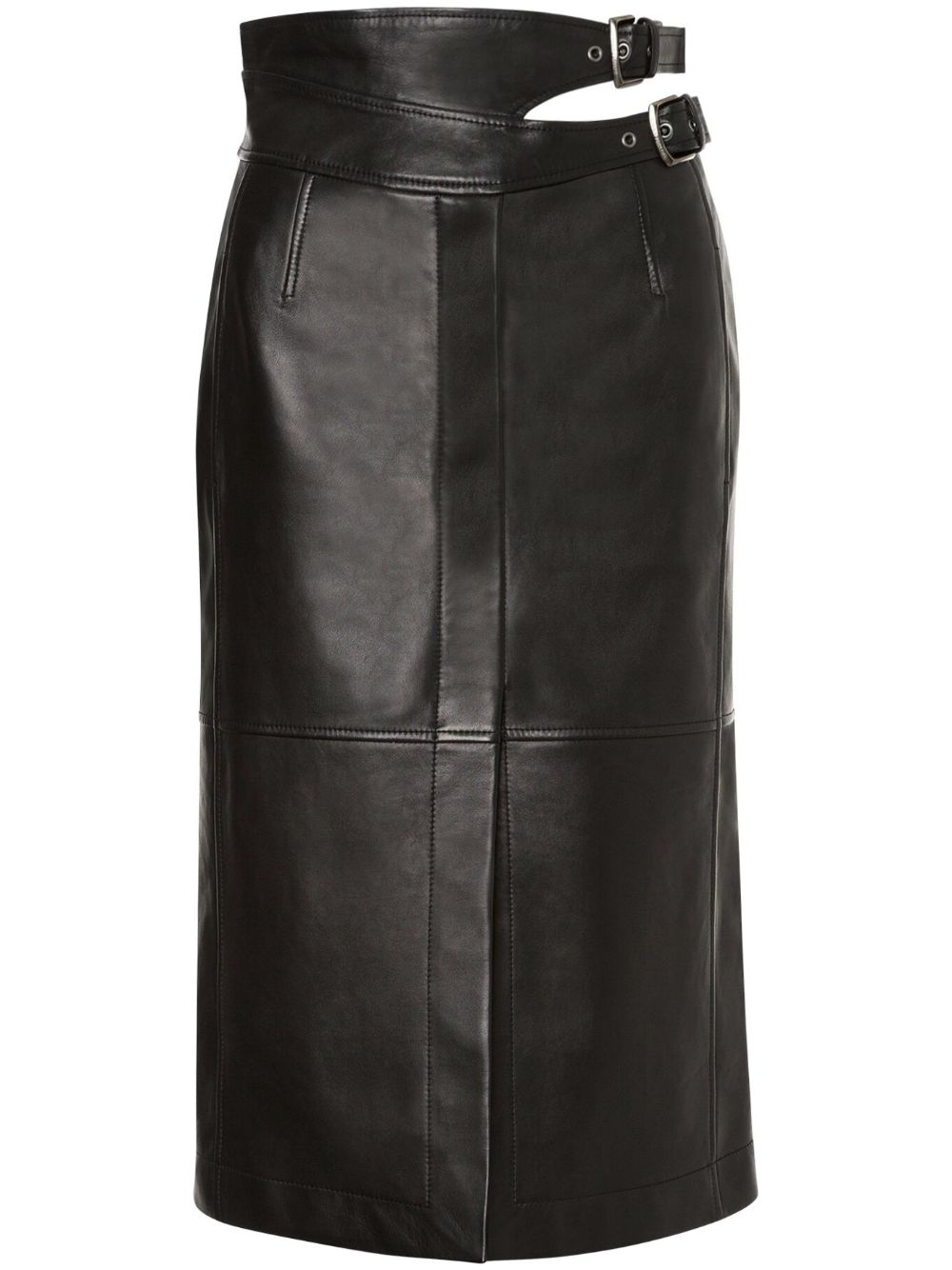 Leather pencil skirt - Black