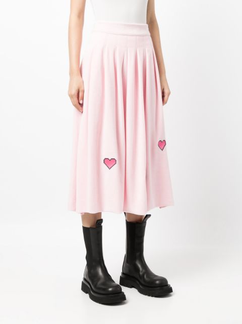 Heart pleated skirt