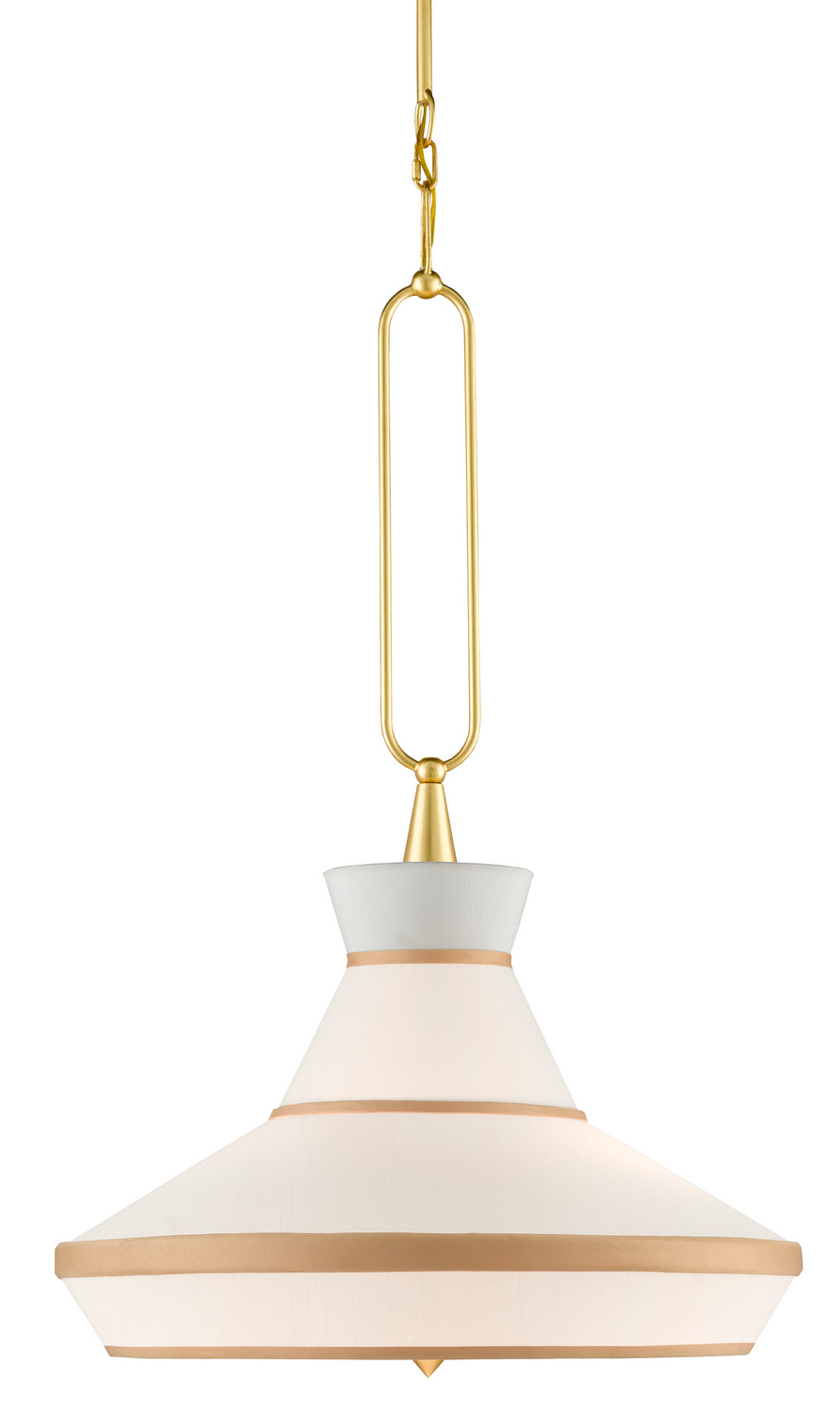Gold Leaf White Pendant from the Perth Collection