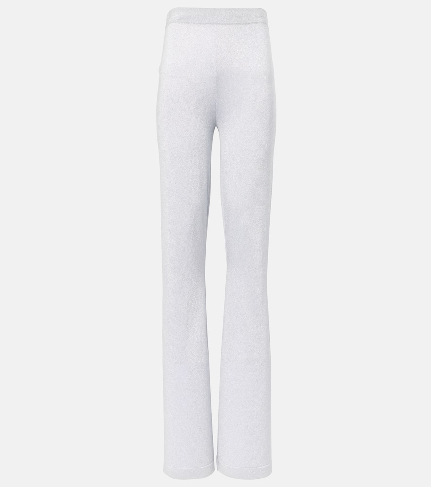 Lamé straight pants