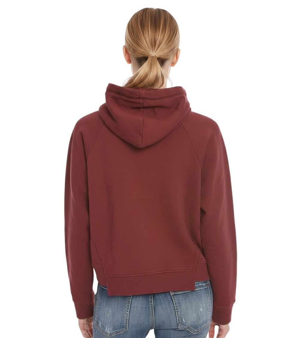 Maroon Graphic Hood Sweatshirt