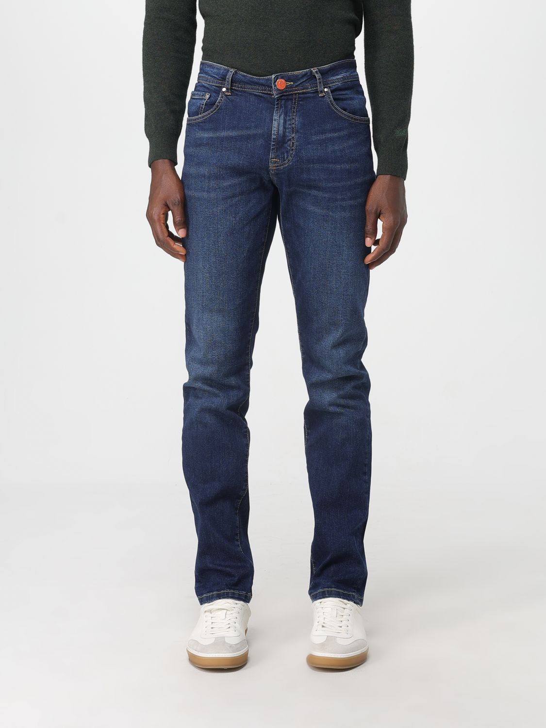 Manuel Ritz logo-patch jeans - Blue