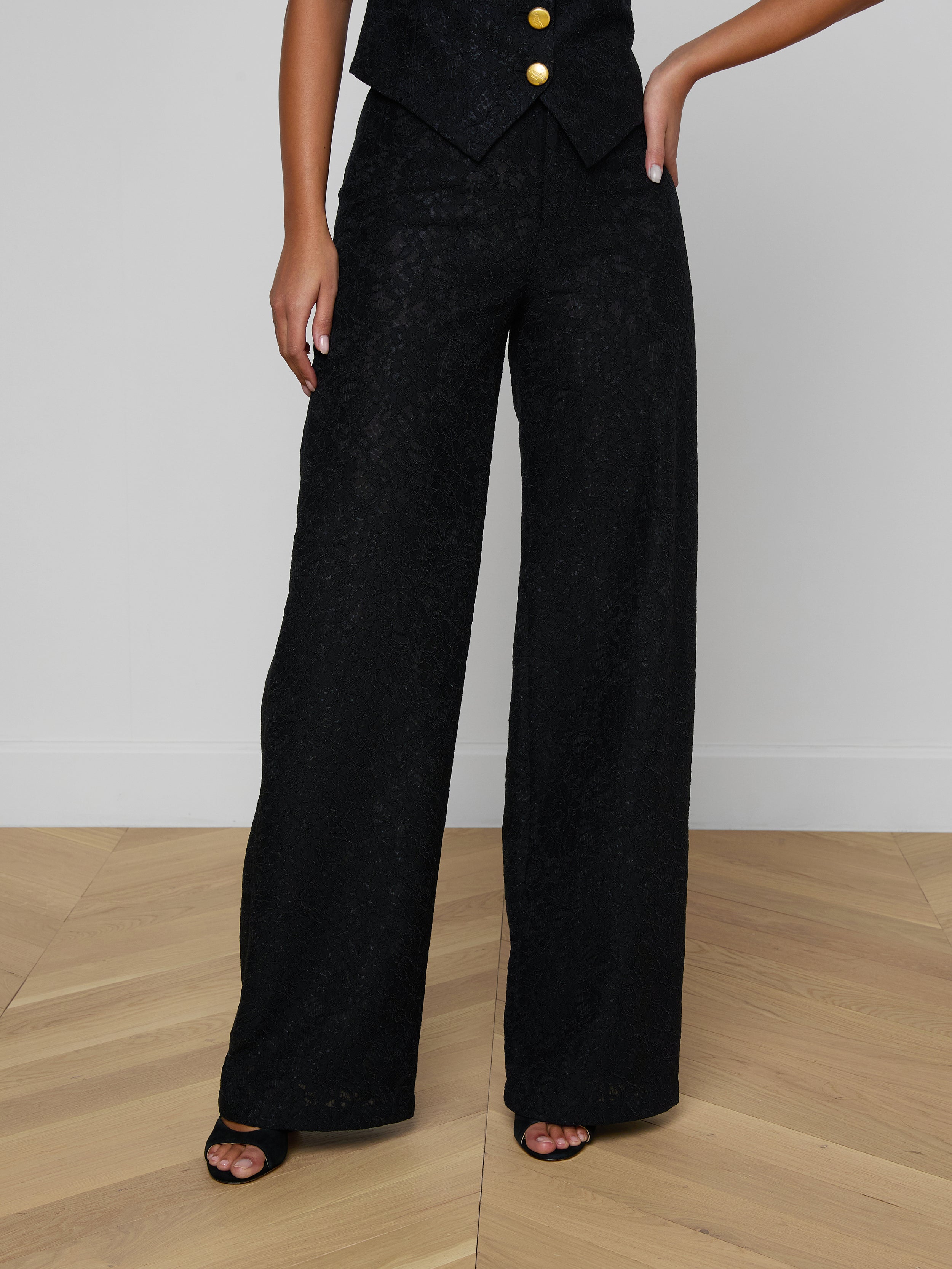 Livvy Lace Trouser In Black