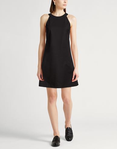 Woman Mini dress Black Size 12 Cotton, Elastane