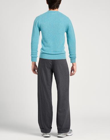 Man Sweater Turquoise Size S Wool, Recycled polyamide, Silk