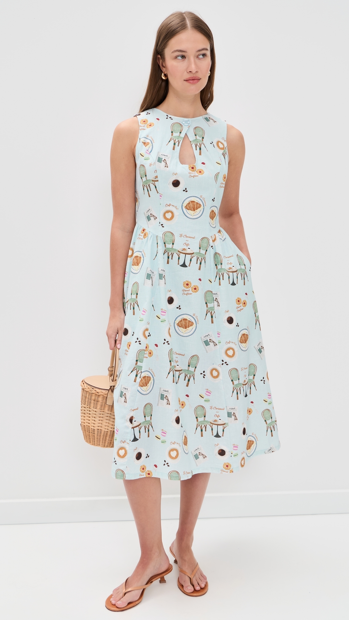 Graphic Midi Dress Bluebell