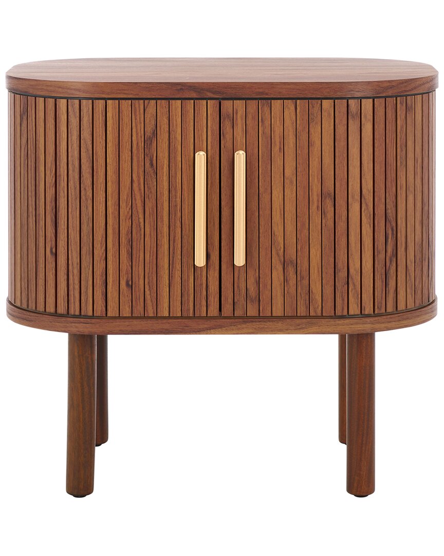Tealla Tambour-Door Nightstand