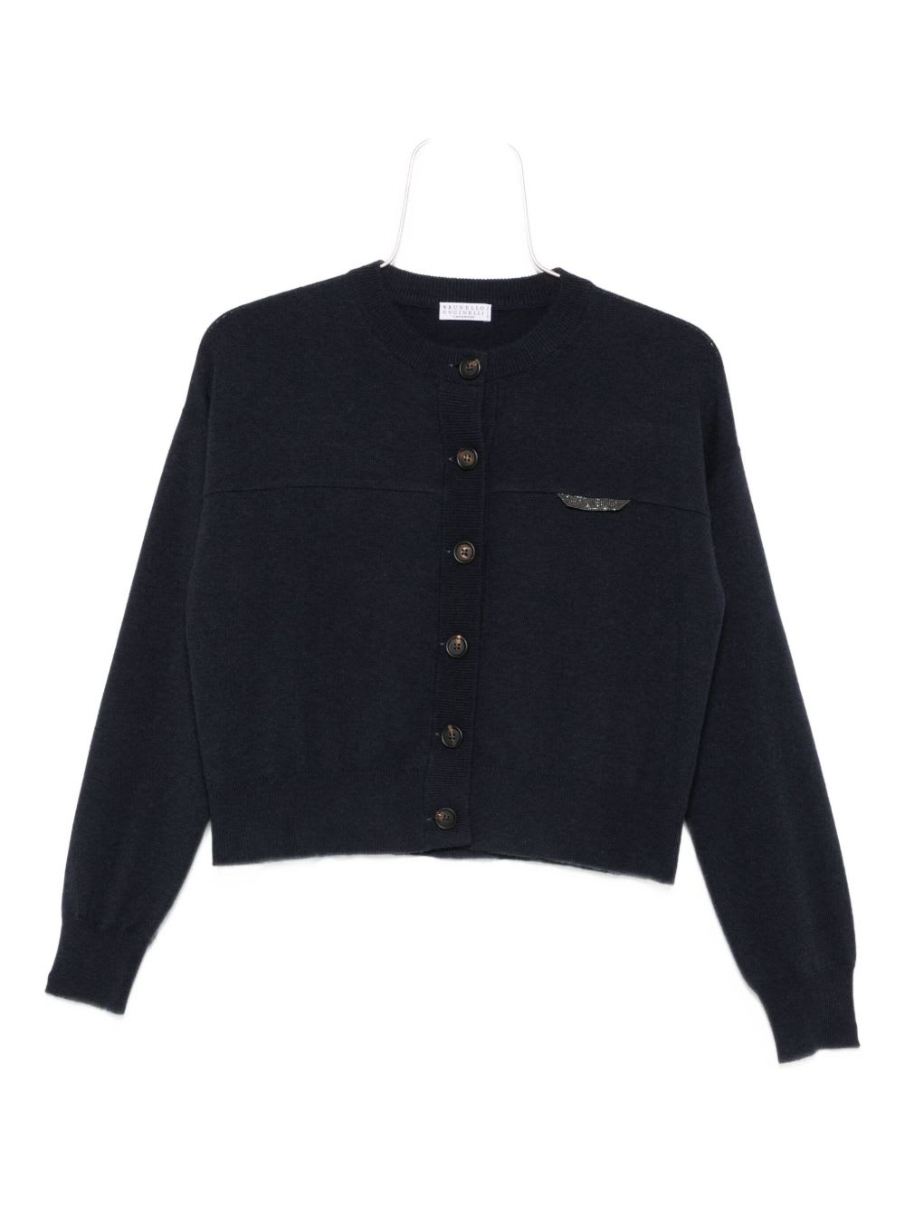 Monili-chain cardigan - Blue
