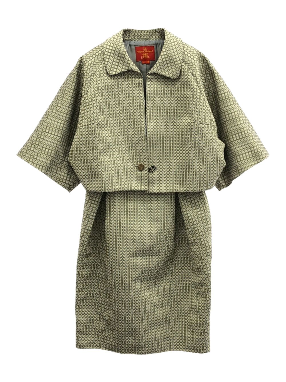2000s patterned suit - Neutrals