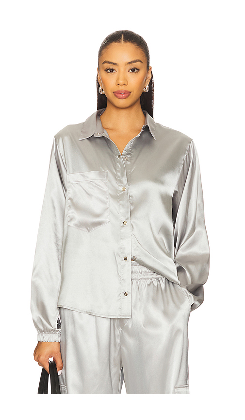 Heroine Sport Satin Shirt in Black. -  XS also in L