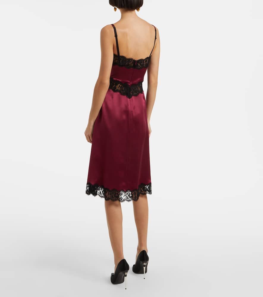 Silk and cotton-blend midi dress