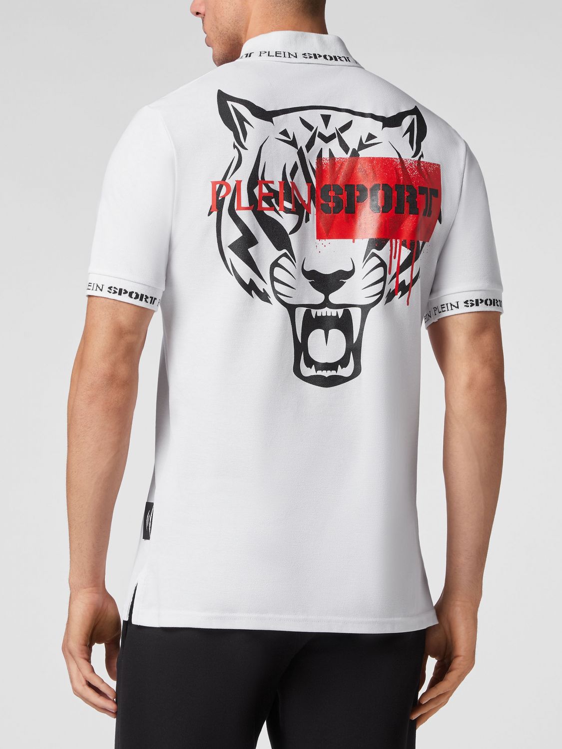 Logo-patch short-sleeved polo shirt - White