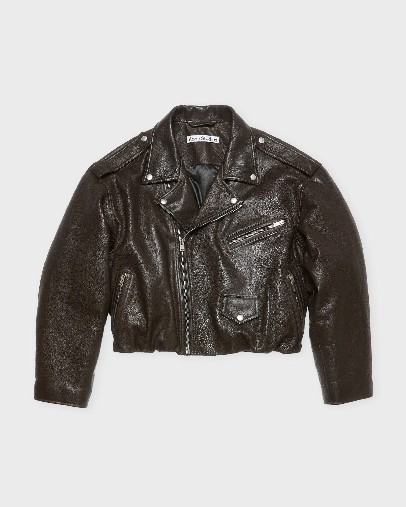 Acne Studios Jacket Biker Leather Dark brown