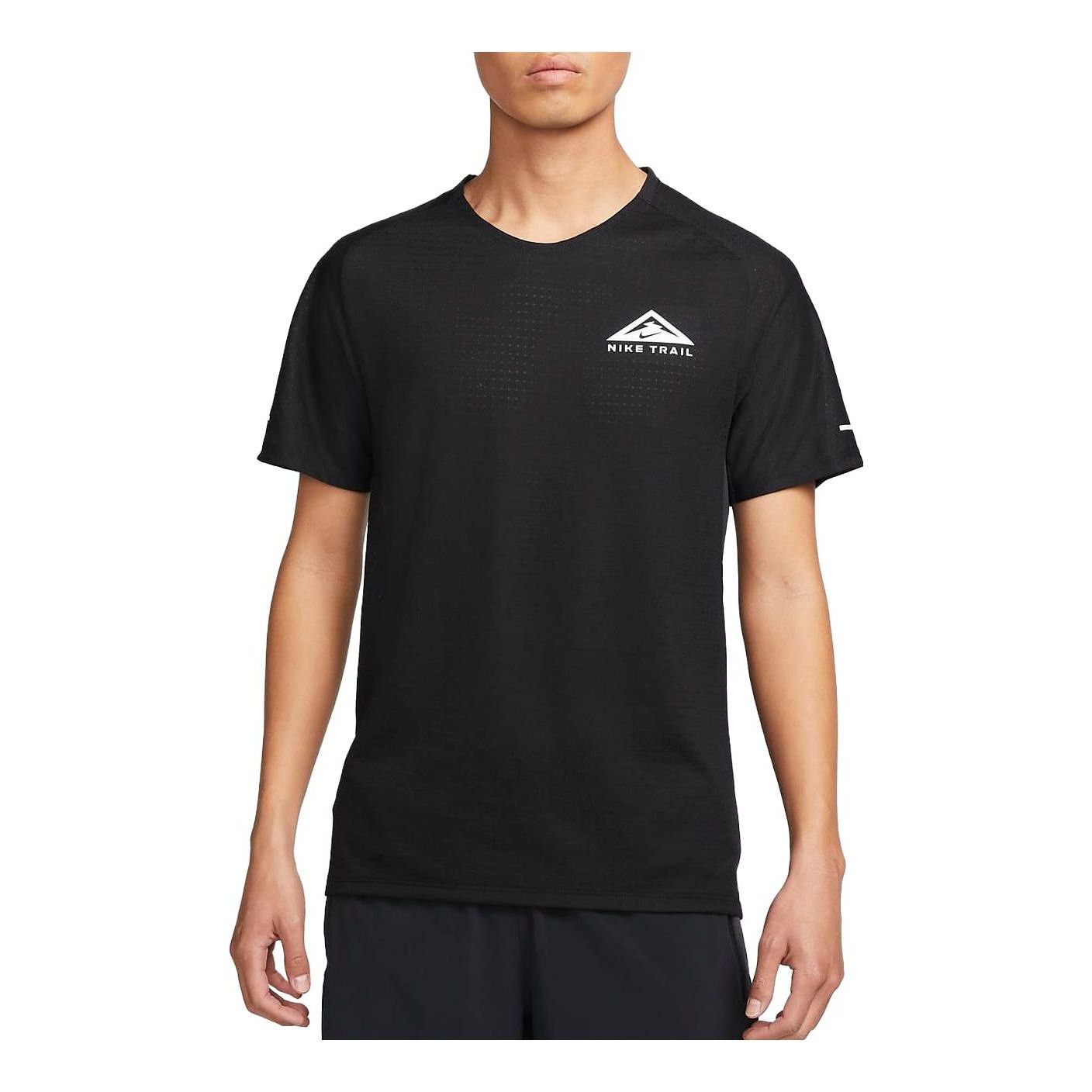 Dri-FIT Trail Solar Chase Short-Sleeve Trail Running Top 'Black'