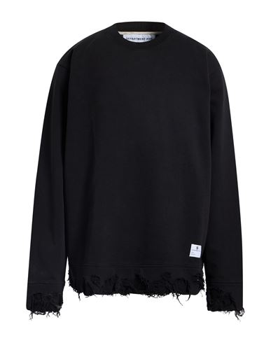 Man Sweatshirt Black Size XL Cotton