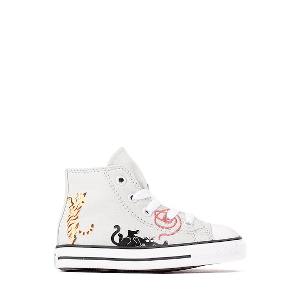 Converse Chuck Taylor All Star Pet Pack High-Top Sneaker - Baby / Toddler - Rainwashed Grey / Cat