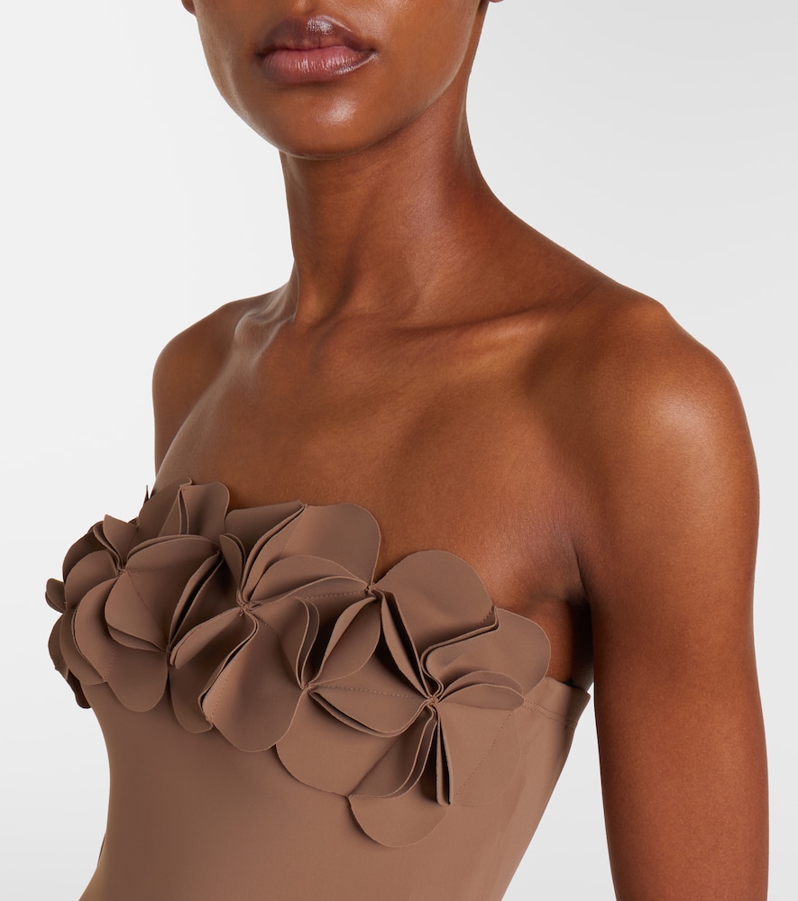 Tess floral-appliqué swimsuit