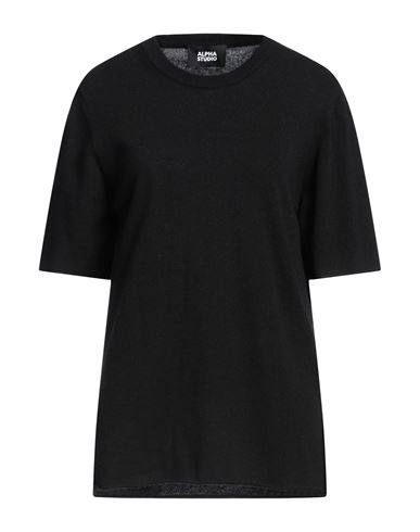 Woman Sweater Black Size 8 Recycled wool, Viscose, Polyamide, Cashmere