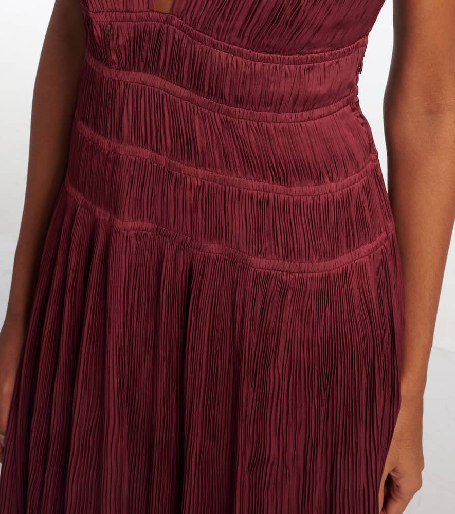Tasneem satin plissé gown